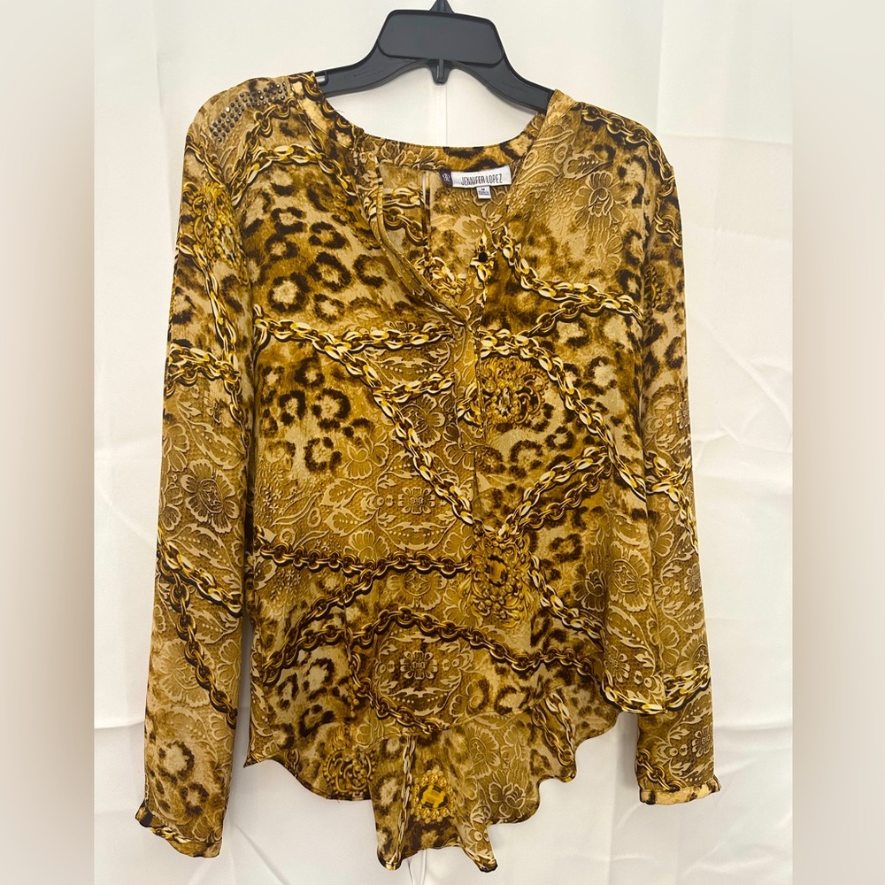 Jennifer Lopez long sleeve top Size M